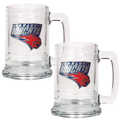Great American Products NBA 15oz Glass Tankard 2 Piece Set - Primary Logo