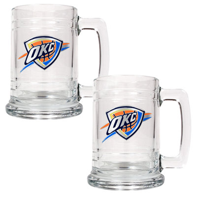 Great American Products NBA 15oz Glass Tankard 2 Piece Set - Primary Logo