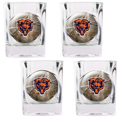 Great American Products NFL Open Field 4 Piece Square Shot Glass Set