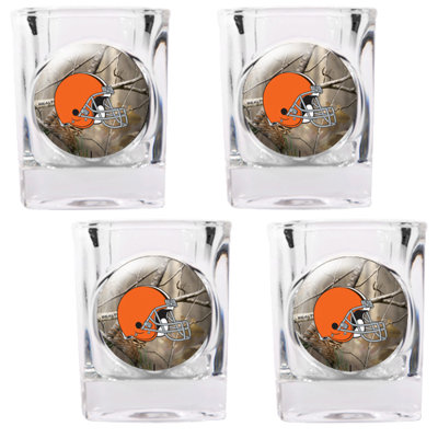 Great American Products NFL Open Field 4 Piece Square Shot Glass Set