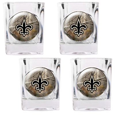 Great American Products NFL Open Field 4 Piece Square Shot Glass Set