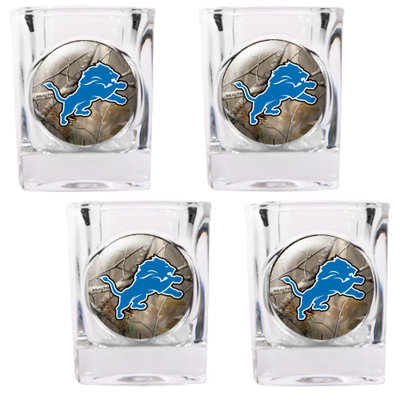 Great American Products NFL Open Field 4 Piece Square Shot Glass Set