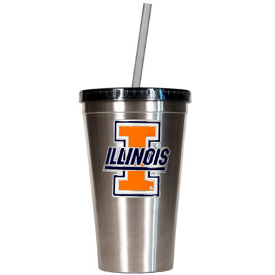 Great American Products NCAA 16oz Stainless Steel Insulated Tumbler with Straw