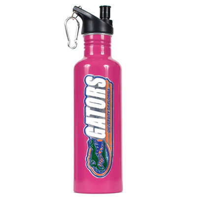Great American Products NCAA 26oz Stainless Steel Water Bottle with Pop-up Spout in Pink