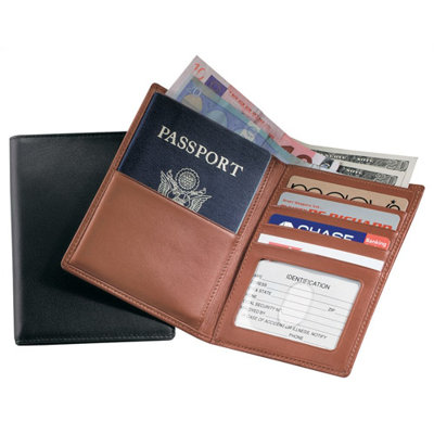 Royce Leather Passport Currency Wallet