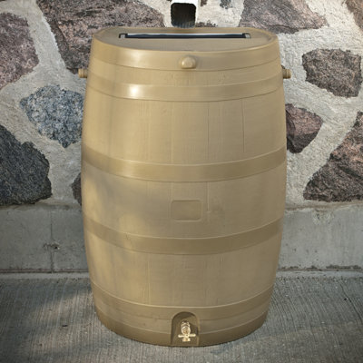 RTS Companies Flatback 50 Gallon Rain Barrel