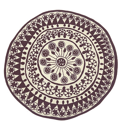 Nanimarquina Rangoli Ivory/Maroon Rug