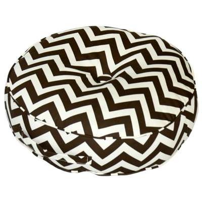 Greendale Home Fashions Zig Zag Fabric Round Floor Pillow