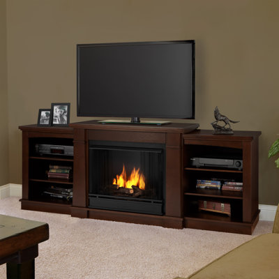 Real Flame Hawthorne 75" TV Stand with Gel Fireplace