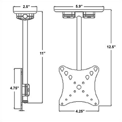 Premier Mounts Flip-Down Mount for 10"- 24" LCD Monitor