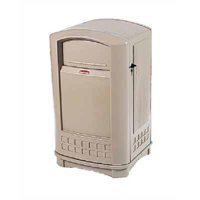Rubbermaid Commercial Products Plaza Waste Receptacle - Black 50 Gallon