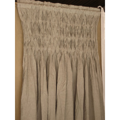 Pom Pom At Home Organic Linen Smocked Curtain Panel