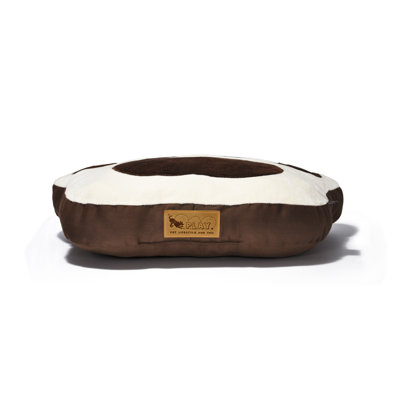 P.L.A.Y. Big Foot Pillow Dog Bed in Chocolate / Cream