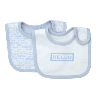 Under the Nile Hello Goodbye Print Bib (Set of 2)