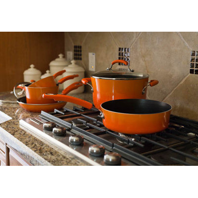 Rachael Ray Porcelain II Aluminum 10-Piece Cookware Set