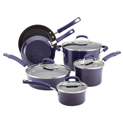 Rachael Ray Porcelain II 10-Piece Non-Stick Cookware Set