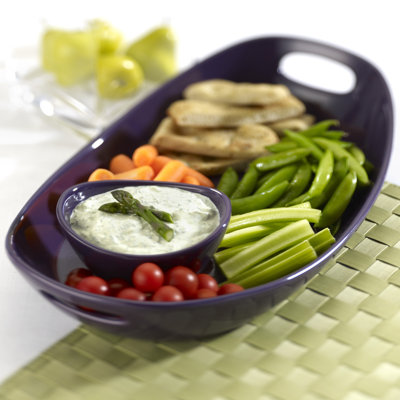 Rachael Ray Serveware Chip and Dip Serving Dish