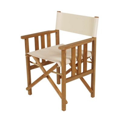Barlow Tyrie Teak Safari Natural Folding Director Chair