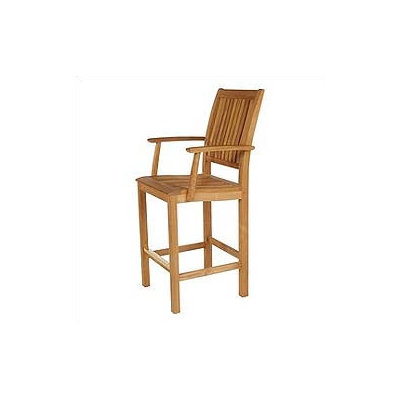Barlow Tyrie Teak Monaco Carver Dining Arm Chair with Cushion
