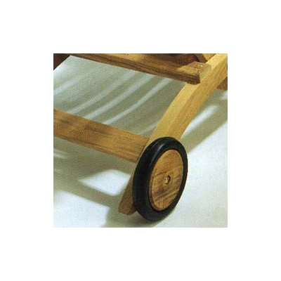 Barlow Tyrie Teak Commodore Long Wheel Steamer Lounge Chair