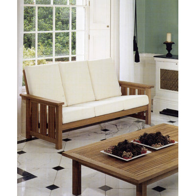 Barlow Tyrie Teak Mission Three Seater Deep Seating Set