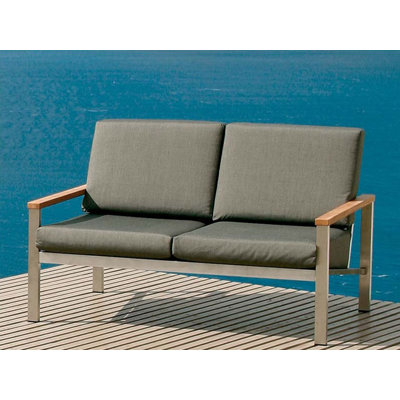 Barlow Tyrie Teak Equinox Loveseat with Cushions