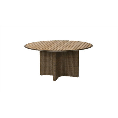 Barlow Tyrie Teak Savannah Woven Round Dining Table
