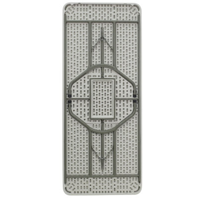 Flash Furniture 30" W Blow Molded Plastic Folding Table in Granite White