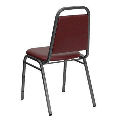 Flash Furniture Hercules Series Trapezoidal Back Stacking Banquet Chair with Silver Vein Frame