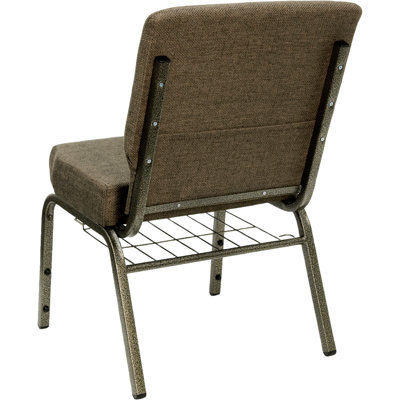 Flash Furniture Hercules Series 21'' Extra Wide Church Chair with 4'' Thick Seat and Communion Cup Book Rack