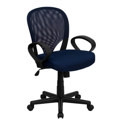 Flash Furniture Mid-Back Office Chair with Oval Loop Arms