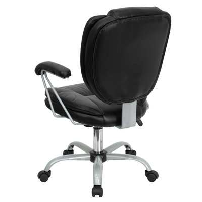 Flash Furniture Mid-Back Task Chair with Platinum Frame