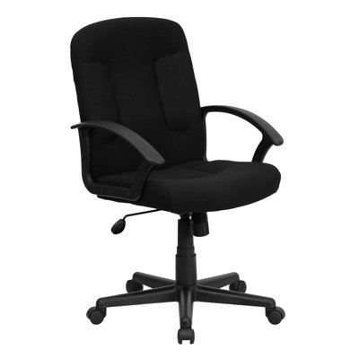 Flash Furniture Mid-Back Fabric Task Chair with Nylon Arms