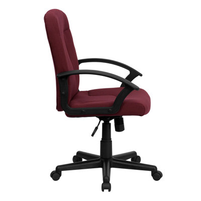 Flash Furniture Mid-Back Fabric Task Chair with Nylon Arms