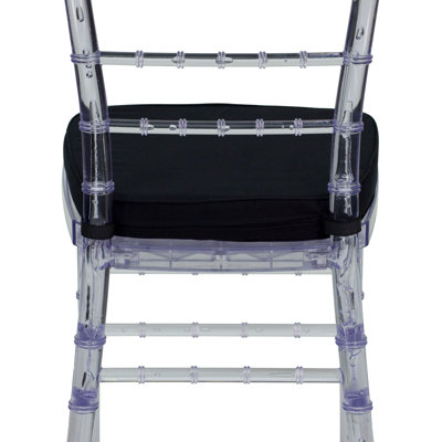 Flash Furniture Flash Elegance Stacking Resin Chiavari Chair in Crystal Clear