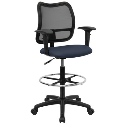 Flash Furniture Height Adjustable Drafting Stool with Cutout