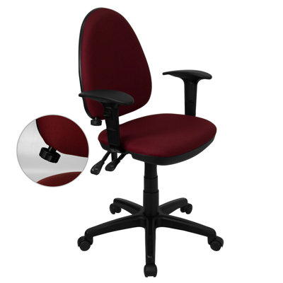 Flash Furniture Mid-Back Multi-Functional Task Chair with Adjustable Lumbar Support