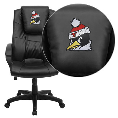 Flash Furniture NCAA Embroidered High-Back Leather Executive Chair
