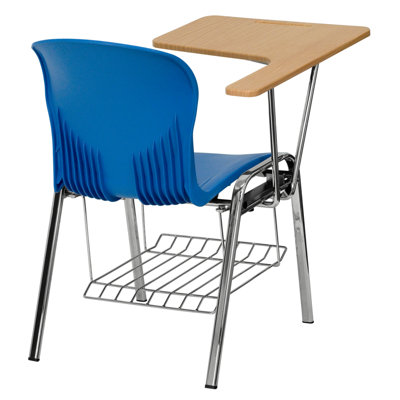 Flash Furniture Hercules Series Natural Wood Laminate 33" Shell Chair  and Tablet Arm