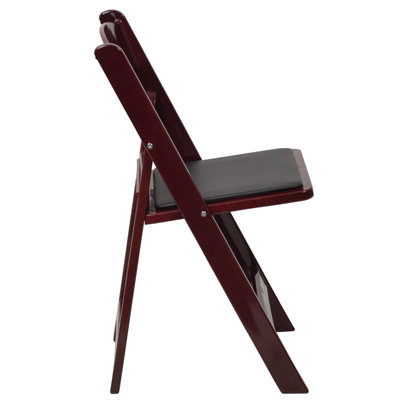Flash Furniture Resin Folding Chair with Vinyl Padded Seat