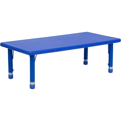 Flash Furniture Height Adjustable Rectangular Plastic Activity Table