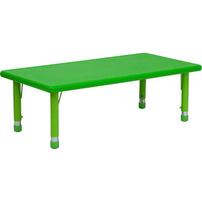 Flash Furniture Height Adjustable Rectangular Plastic Activity Table