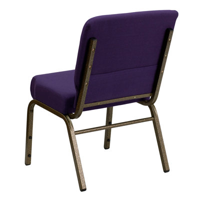 Flash Furniture Hercules Series 21'' Extra Wide Church Chair with 4'' Thick Seat and Communion Cup Book Rack