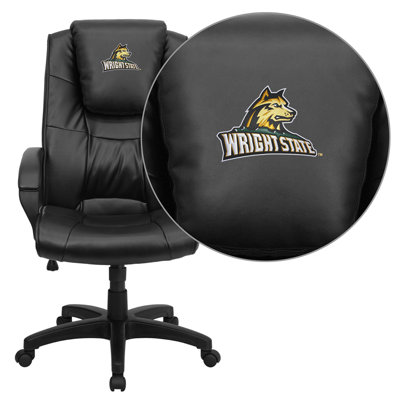 Flash Furniture NCAA Embroidered High-Back Leather Executive Chair