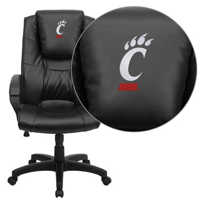 Flash Furniture NCAA Embroidered High-Back Leather Executive Chair