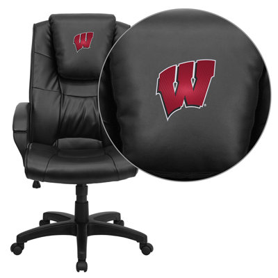 Flash Furniture NCAA Embroidered High-Back Leather Executive Chair