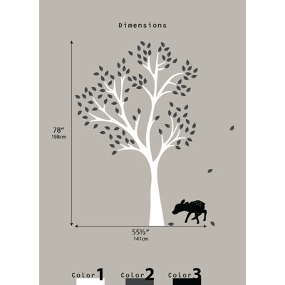 LittleLion Studio Fawn Tree Wall Decal