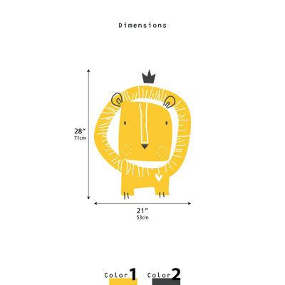 LittleLion Studio Baby Zoo Lion King Wall Decal