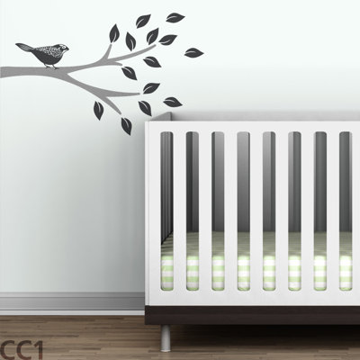 LittleLion Studio Floral Bird Branch Wall Decal