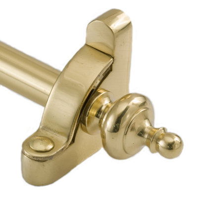 Zoroufy 84" Heritage Roped Tubular Stair Rod Set Extended Brackets Urn Finial in Polished Brass